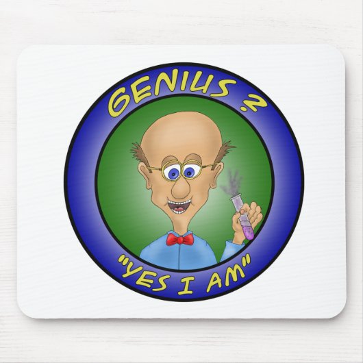 おもしろいなマウスパッド: 天才か。、"Yes私はあります" マウスパッド (正面)