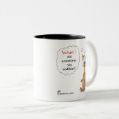 おもしろいなマグ: 誰かをコーヒーを言うためにしました ツートーンマグカップ (正面右)