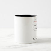 おもしろいなマグ: 誰かをコーヒーを言うためにしました ツートーンマグカップ (中央)