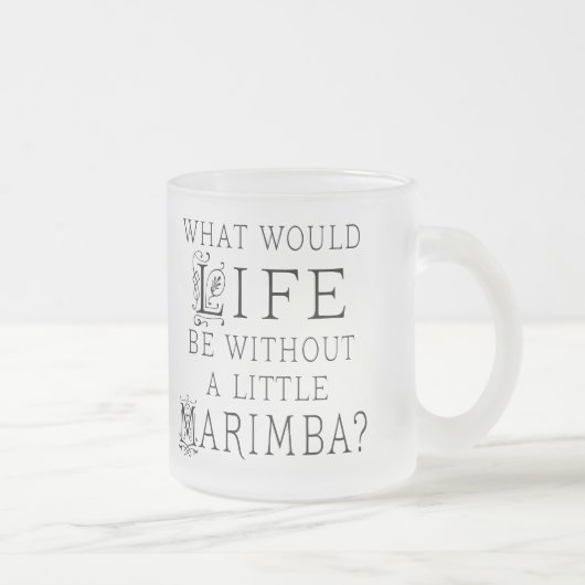 おもしろいなマリンバ音楽引用文 フロストグラスマグカップ (右)