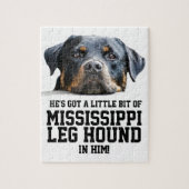 おもしろいなミシシッピーの足の猟犬|のロットワイラーののこ仕上げハンマー ジグソーパズル (縦)