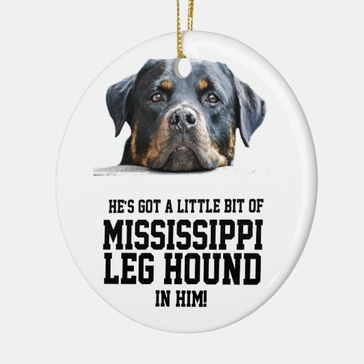 おもしろいなミシシッピーの足の猟犬|のロットワイラー犬の顔 セラミックオーナメント (左)