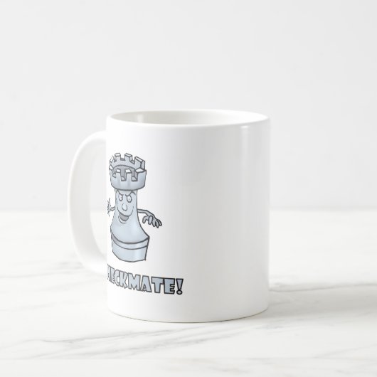 おもしろいなミヤマガラスの駒(漫画)のチェックメート! コーヒーマグカップ (正面左)