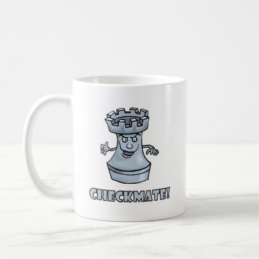 おもしろいなミヤマガラスの駒(漫画)のチェックメート! コーヒーマグカップ (左)