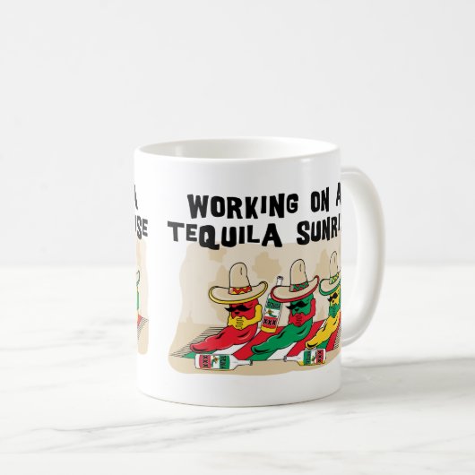 おもしろいなメキシコテキーラの日の出のコーヒー・マグ コーヒーマグカップ (正面右)