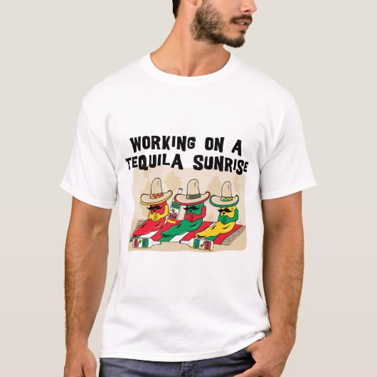 おもしろいなメキシコテキーラの日の出 Tシャツ (正面)