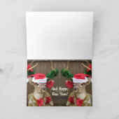 おもしろいなメリークリスマスの木びき台のオジロ鹿シカ シーズンカード (内部)