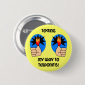 おもしろいなメールや文字を打つ 缶バッジ (正面&裏面)