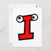 おもしろいなモノグラムの手紙I ポストカード (正面/裏面)