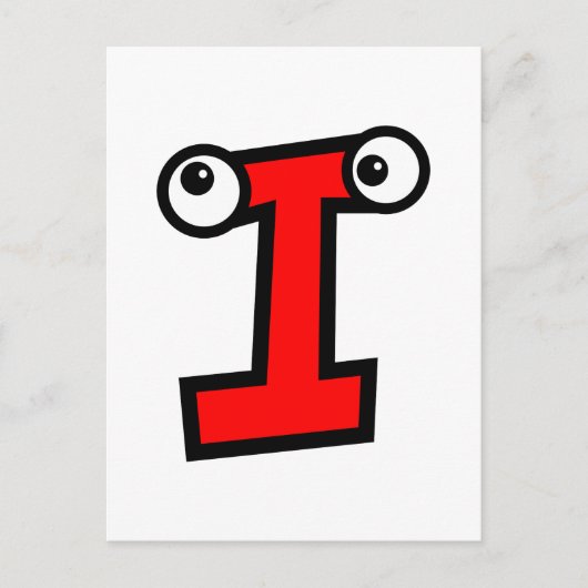 おもしろいなモノグラムの手紙I ポストカード (正面)