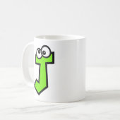 おもしろいなモノグラムの手紙J コーヒーマグカップ (正面左)