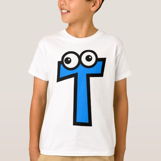 おもしろいなモノグラムの手紙T Tシャツ (正面)