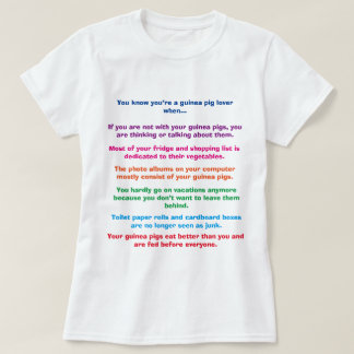 おもしろいなモルモットのワイシャツ Tシャツ