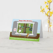 おもしろいなモンキービジネスの100thバースデー・カード カード (黄色い花)