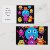 おもしろいなモンスターの強打のかわいい創造物のパーティー 名刺 (正面/裏面)