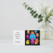 おもしろいなモンスターの強打のかわいい創造物のパーティー 名刺 (スタンド正面)