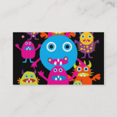 おもしろいなモンスターの強打のかわいい創造物のパーティー 名刺 (裏面)