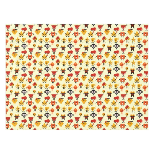 おもしろいなモンスターパターン テーブルクロス (正面(横))