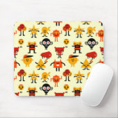 おもしろいなモンスターパターン マウスパッド (マウス)