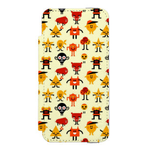 おもしろいなモンスターパターン iPhone SE/5/5sウォレットケース