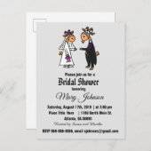 おもしろいなヤギの新郎新婦のブライダルシャワー インビテーションポストカード (正面/裏面)