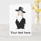 おもしろいなユダヤ人のラビ-クールな漫画 カード (黄色い花)