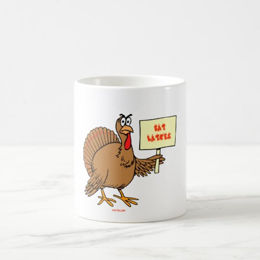 おもしろいなユダヤ人THNAKSGIVUKKAHハヌカーのギフト コーヒーマグカップ (中央)