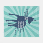 おもしろいなユニコーンが常にあって下さい フリースブランケット (正面(横))