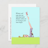 おもしろいなヨガのユーモアのおもしろいなヨガの郵便はがき! 案内ポストカード (正面/裏面)