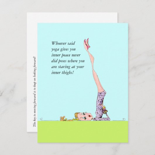 おもしろいなヨガのユーモアのおもしろいなヨガの郵便はがき! 案内ポストカード (正面/裏面)
