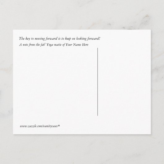 おもしろいなヨガのユーモアのおもしろいなヨガの郵便はがき! 案内ポストカード (裏面)