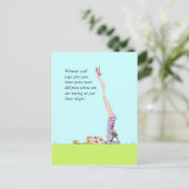 おもしろいなヨガのユーモアのおもしろいなヨガの郵便はがき! 案内ポストカード (スタンド正面)