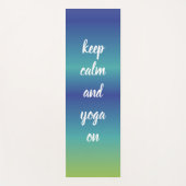 おもしろいなヨガは穏やかな青緑の平静を保ちます ヨガマット (正面)