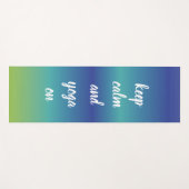 おもしろいなヨガは穏やかな青緑の平静を保ちます ヨガマット (正面(横))