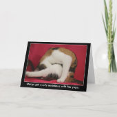 おもしろいなヨガ猫のバースデー・カード カード (正面)