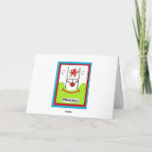 おもしろいなラグビーの誕生日の挨拶 カード (裏面)