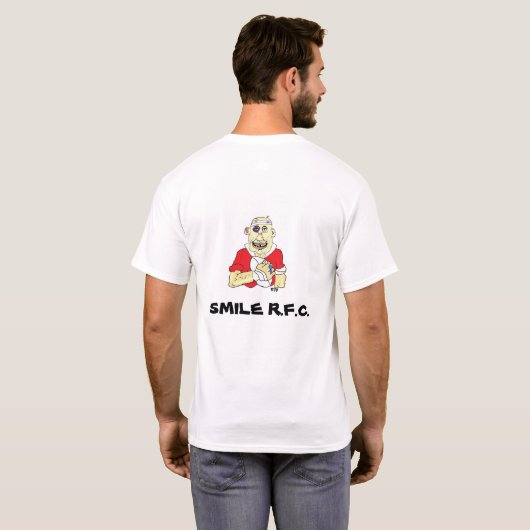 おもしろいなラグビーのTシャツ Tシャツ (裏面フル)