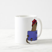 おもしろいなラッコの読書アワビのレシピの本 コーヒーマグカップ (正面右)