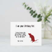 おもしろいなラットのバースデー・カード ポストカード (スタンド正面)