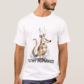 おもしろいなラットの漫画の不潔な人間!!! Tシャツ