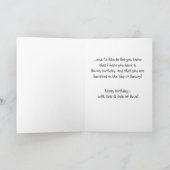 おもしろいなラマのバースデー・カード、私は流暢なラマを…話します カード (内部)