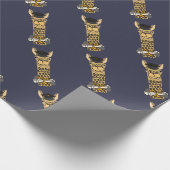 おもしろいなラマの卒業の芸術のデザイン ラッピングペーパー (角)