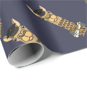 おもしろいなラマの卒業の芸術のデザイン ラッピングペーパー (ロールコーナー)