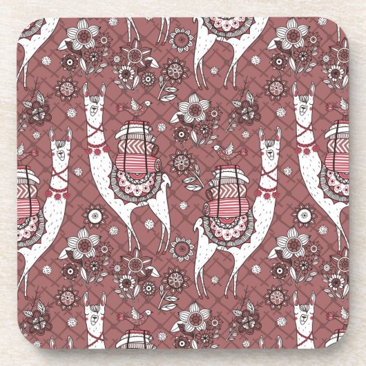 おもしろいなラマパターン コースター (正面)