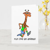 おもしろいなランニング カード (黄色い花)