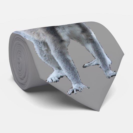 おもしろいなリングによって後につかれるLemur (より大きいイメージ) ネクタイ (ロール)