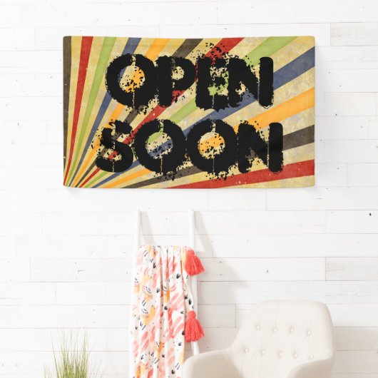 おもしろいなレトロのグランジな光線 + あなたのアイディア 横断幕 (インサイチュ)