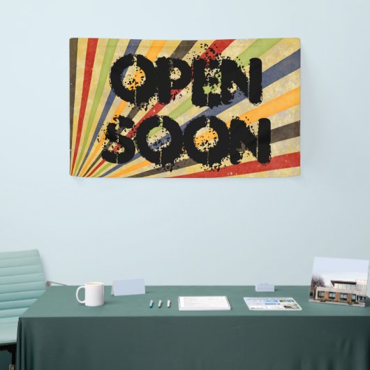 おもしろいなレトロのグランジな光線 + あなたのアイディア 横断幕 (トレードショー)