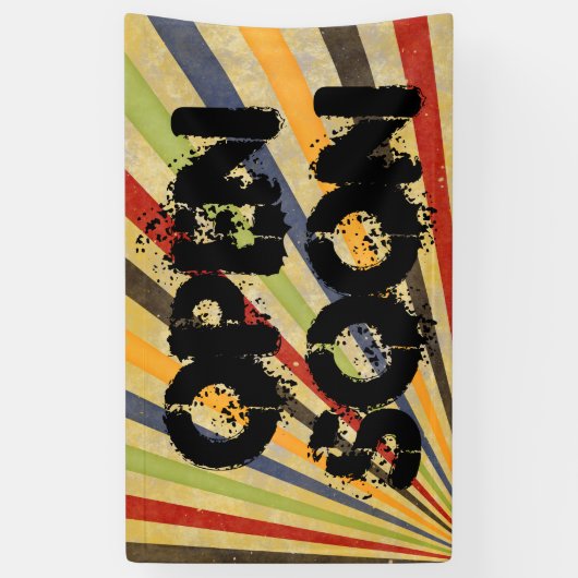 おもしろいなレトロのグランジな光線 + あなたのアイディア 横断幕 (縦)