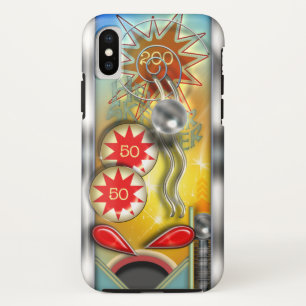 おもしろいなレトロのピンボール機 iPhone X ケース